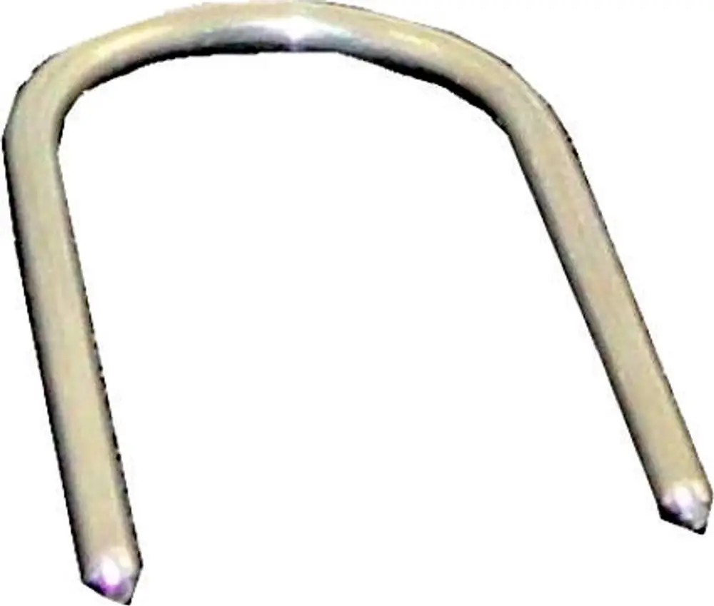 Metallene Sicherungsklammer, U-förmig, mit zwei spitzen Enden. Geeignet für Pumpen-Systeme, Marke Wolf.